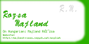 rozsa majland business card